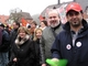 Streikende aus dem Filstal beim Demozug in Heidenheim